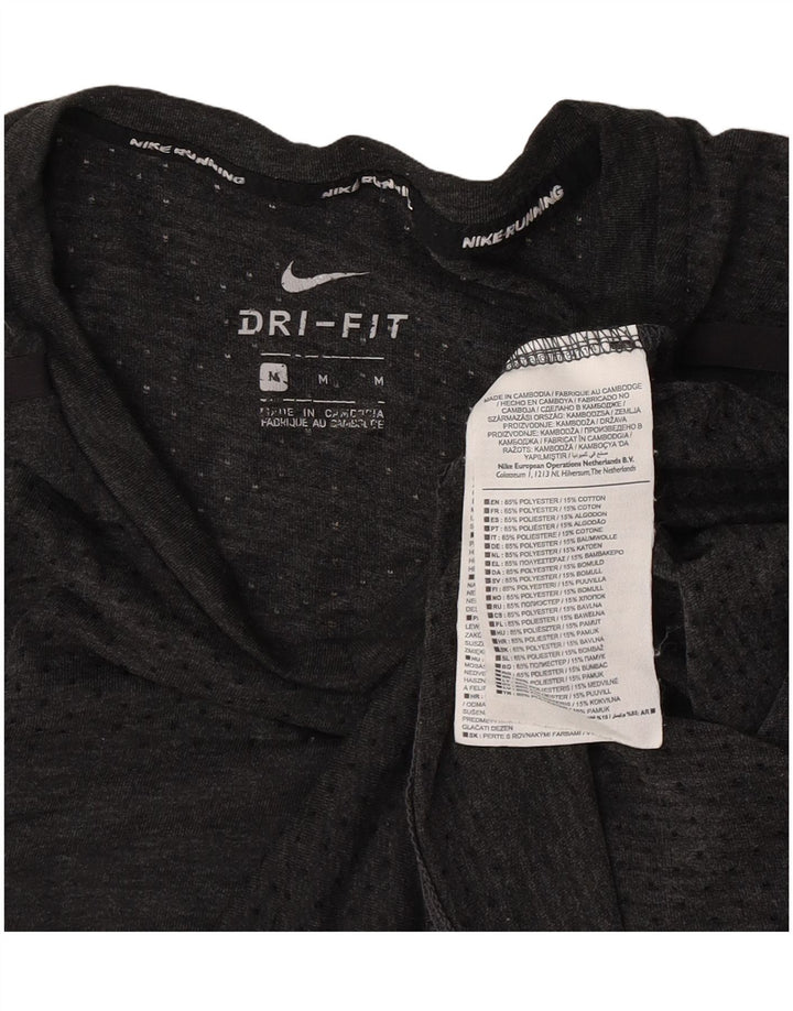 Nike Homme Dri Fit T-Shirt Haut Gris Moyen Polyester