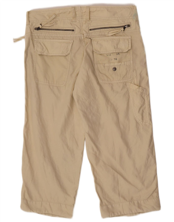 Pantalon Capri Cargo Femme Diesel W31 L21 Coton Beige
