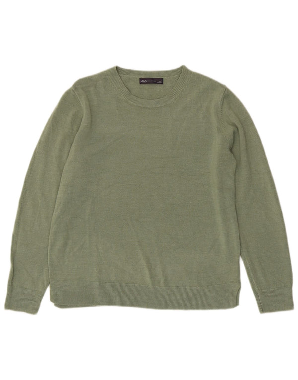 Marks & Spencer Pull col bateau pour femme UK 14 Vert moyen