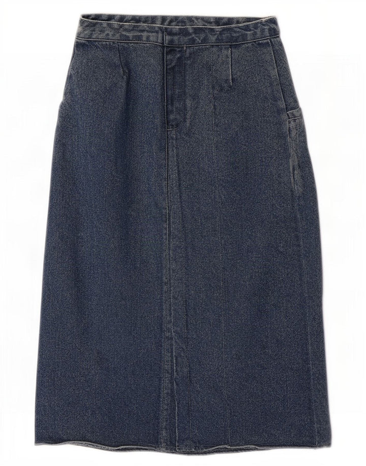 POP 84 Jupe en Jean Taille Haute Femme W30 Bleu Moyen