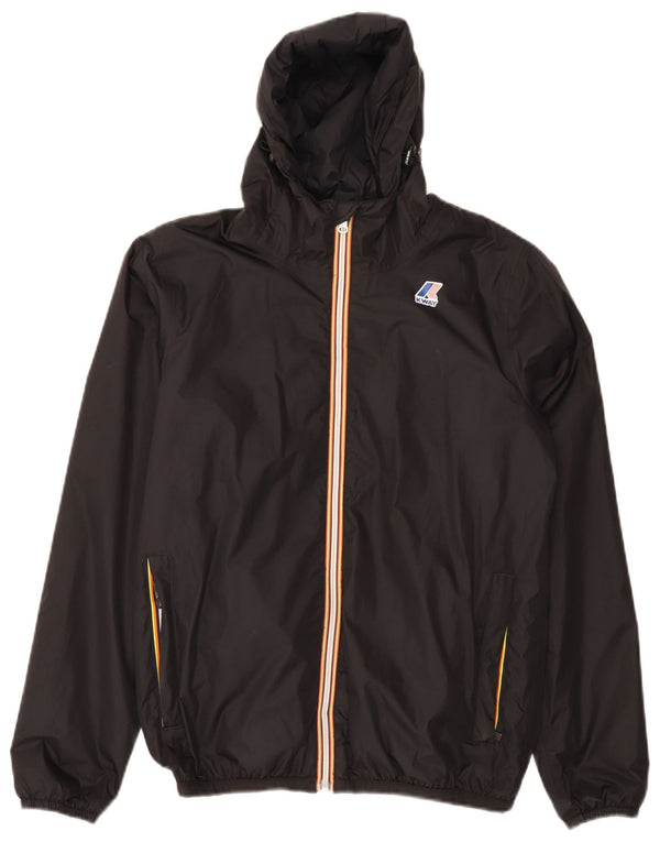 K-Way Veste de pluie surdimensionnée à capuche pour femme UK 10 Small Noir Polyamide