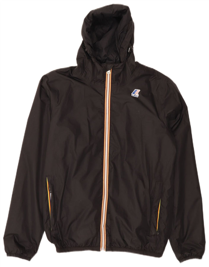 K-Way Veste de pluie surdimensionnée à capuche pour femme UK 10 Small Noir Polyamide