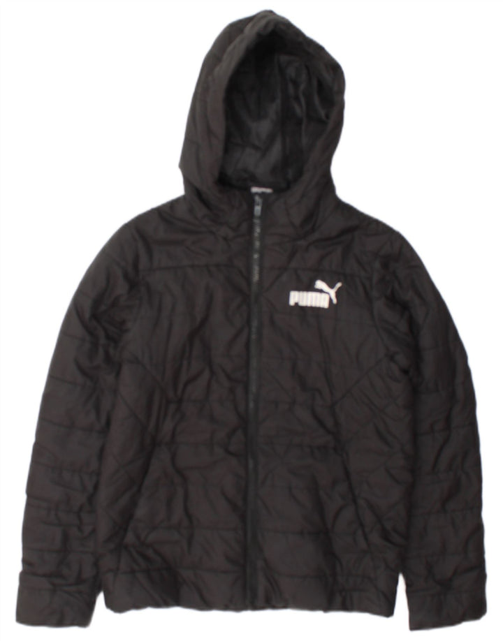 Puma Veste matelassée à capuche garçon 11-12 ans Noir Polyester