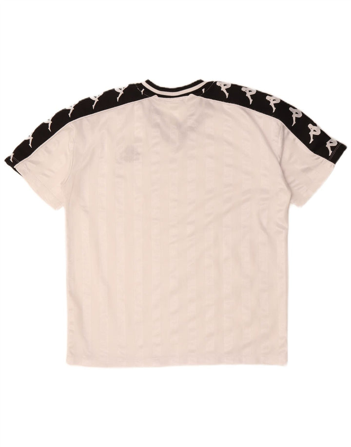 KAPPA T-Shirt Graphique Homme Blanc Moyen Polyester Colorblock