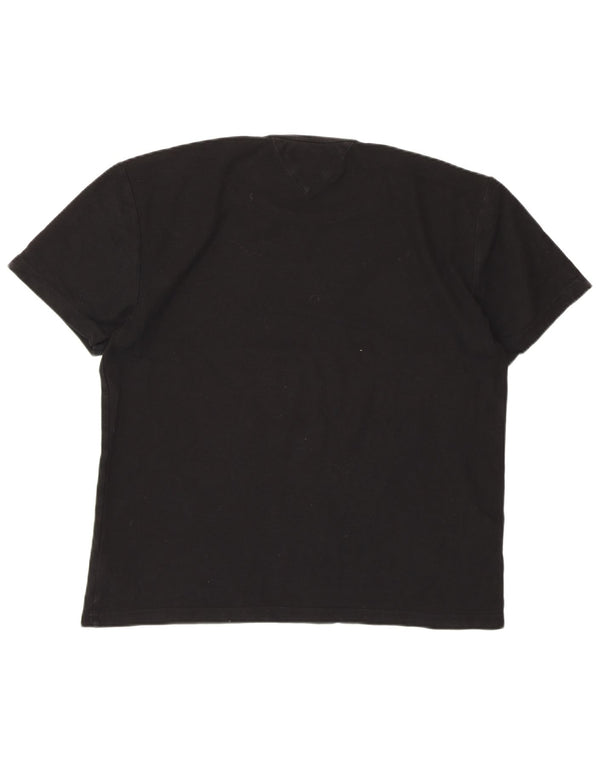 TOMMY HILFIGER T-Shirt Femme Top UK 18 XL Noir Coton