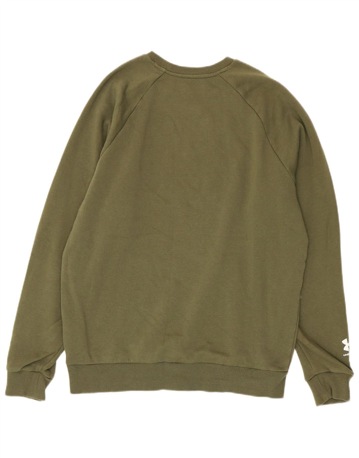 Under Armour Sweat-Shirt Graphique Homme Kaki Moyen Coton