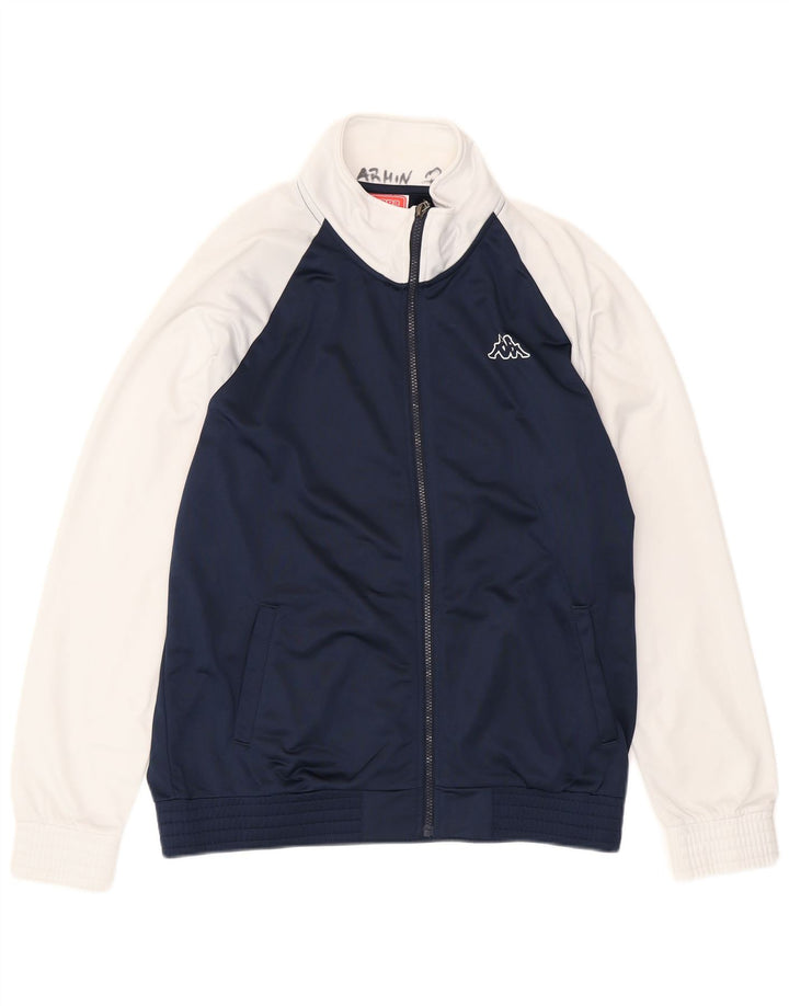 Kappa Veste de survêtement pour homme XL Bleu marine Colorblock Polyester