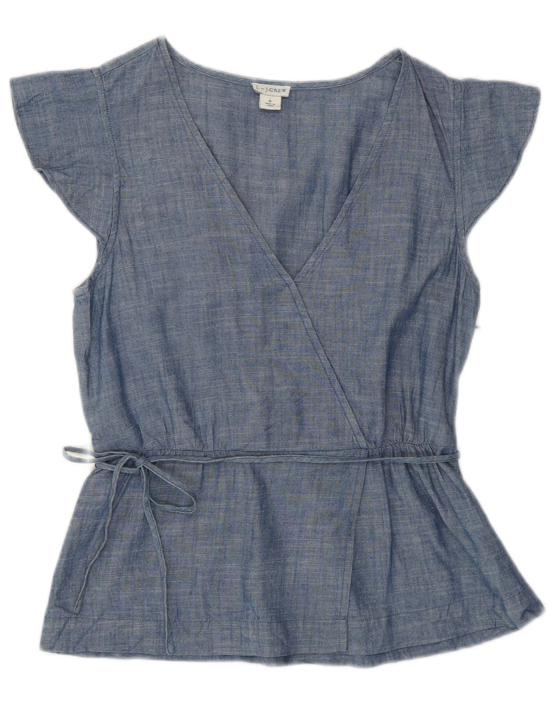 J. CREW Chemisier Femme US 0 XS Bleu Coton