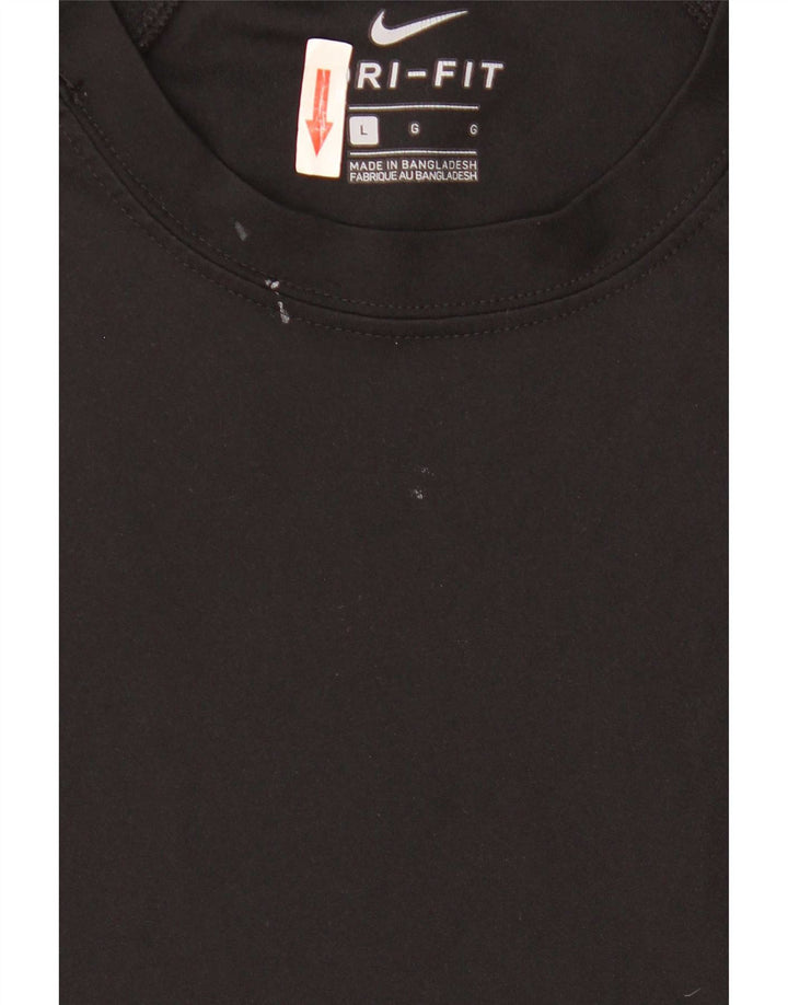 Nike Hommes Dri Fit T-Shirt Haut Large Noir Polyester