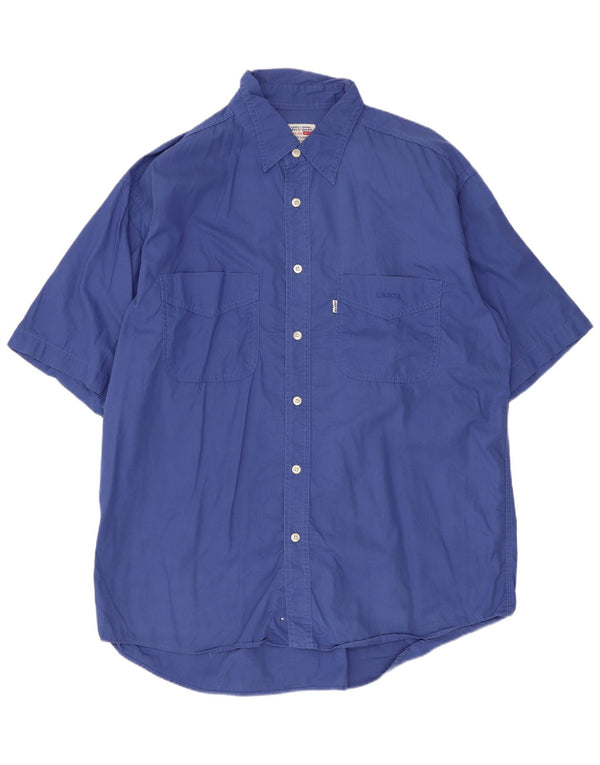 Levi's Chemise à Manches Courtes Homme Bleu Moyen