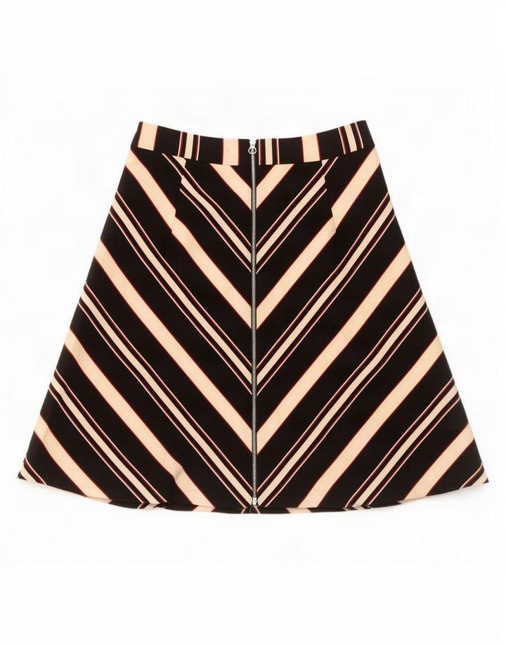 Zara Femme Jupe A-Line Small W28 Noir Rayé
