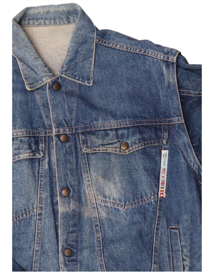 veste en denim homme vintage UK 40 Grand coton bleu