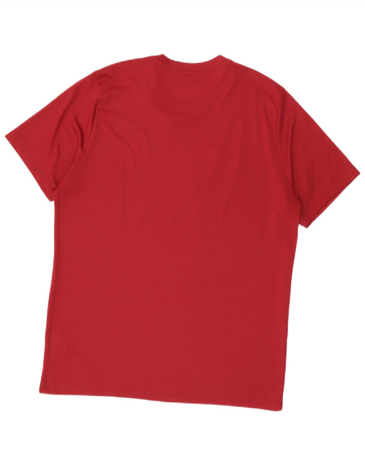 Nike Hommes Dri Fit T-Shirt Haut XL Bordeaux Polyester