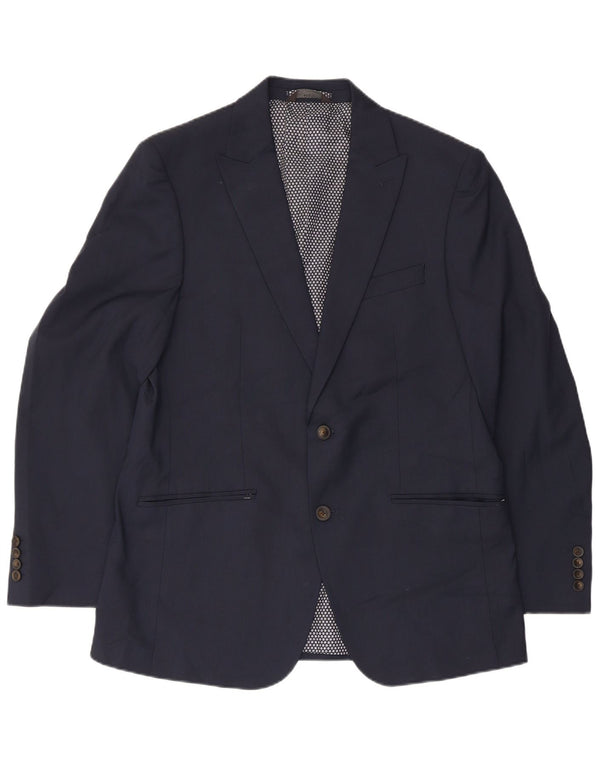 Marks & Spencer Veste blazer à 2 boutons pour homme UK 40 Large Bleu marine Polyester