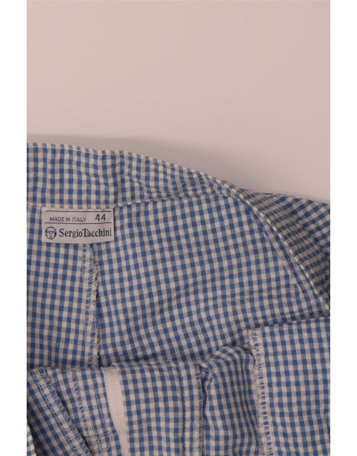 Sergio Tacchini Short décontracté pour femme IT 44 Medium W28 Bleu Vichy