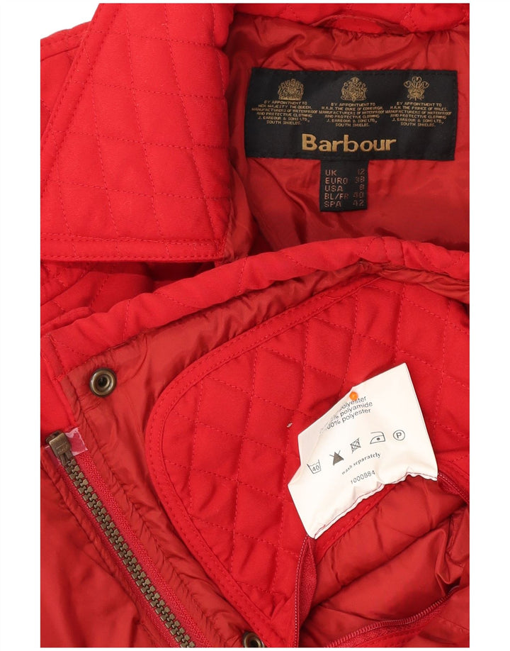 BARBOUR Gilet matelassé pour femme UK 12 Polyester rouge moyen