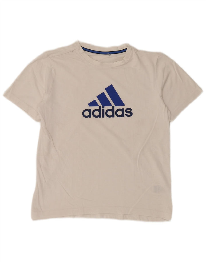 Adidas T-shirt graphique pour hommes, petit, blanc, coton, sport