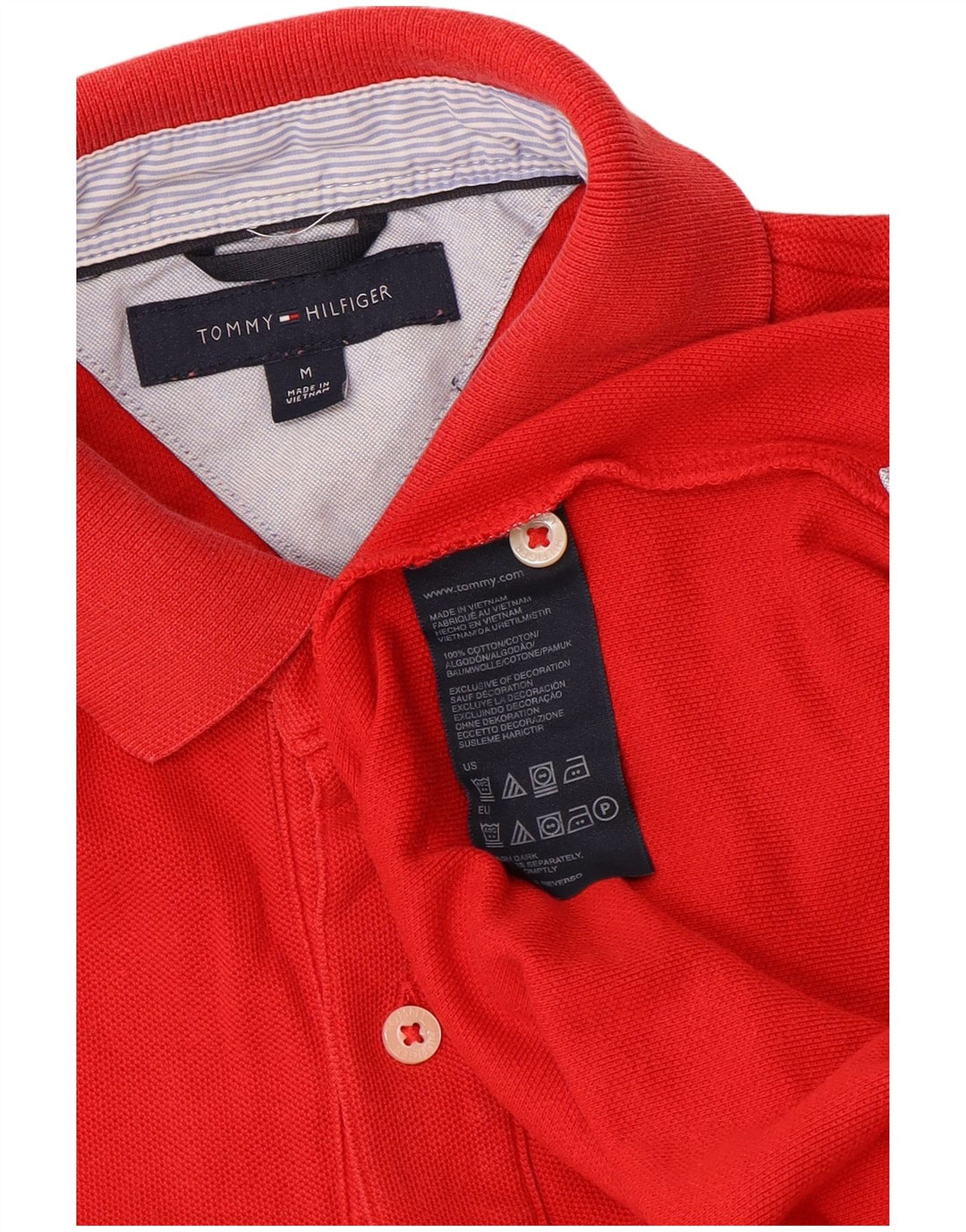 TOMMY HILFIGER Polo Homme Rouge Moyen Coton