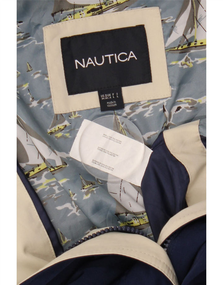 Nautica Veste coupe-vent à capuche pour femme UK 14 Bleu marine moyen Polyester