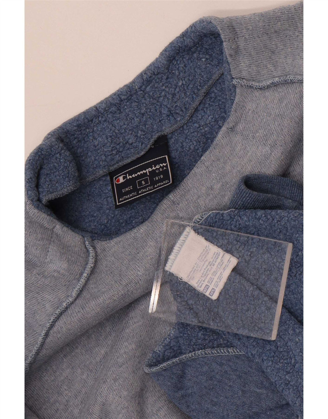 Champion Sweat-shirt surdimensionné pour femme UK 10 Petit Bleu Coton