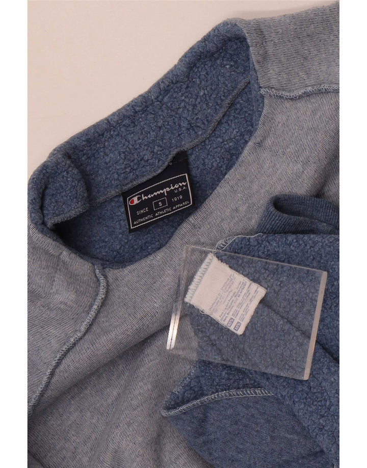 Champion Sweat-shirt surdimensionné pour femme UK 10 Petit Bleu Coton