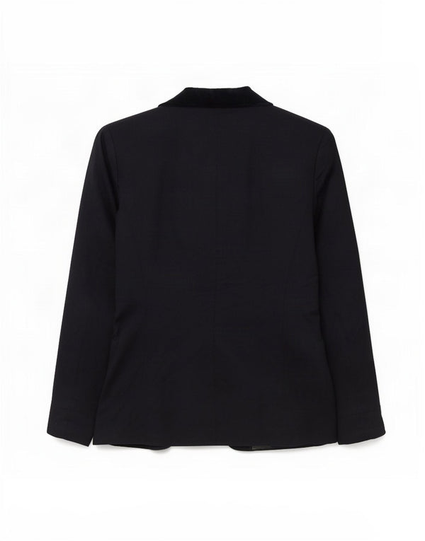 Al Duca D'Aosta Veste Blazer 3 Boutons Femme IT 44 Laine Bleu Marine Moyen
