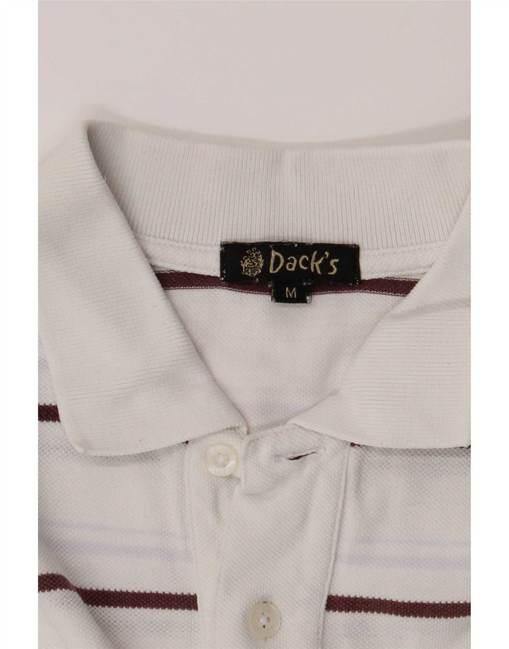 Dack's Polo Homme Rayé Blanc Moyen