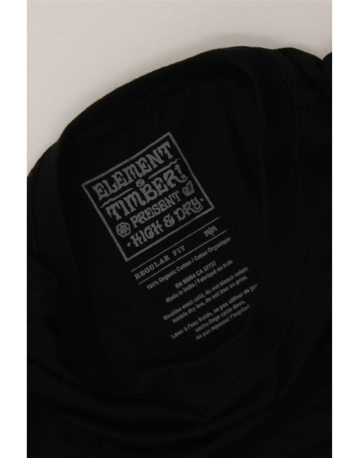 Element T-Shirt Graphique Coupe Regular Homme Noir Moyen Coton