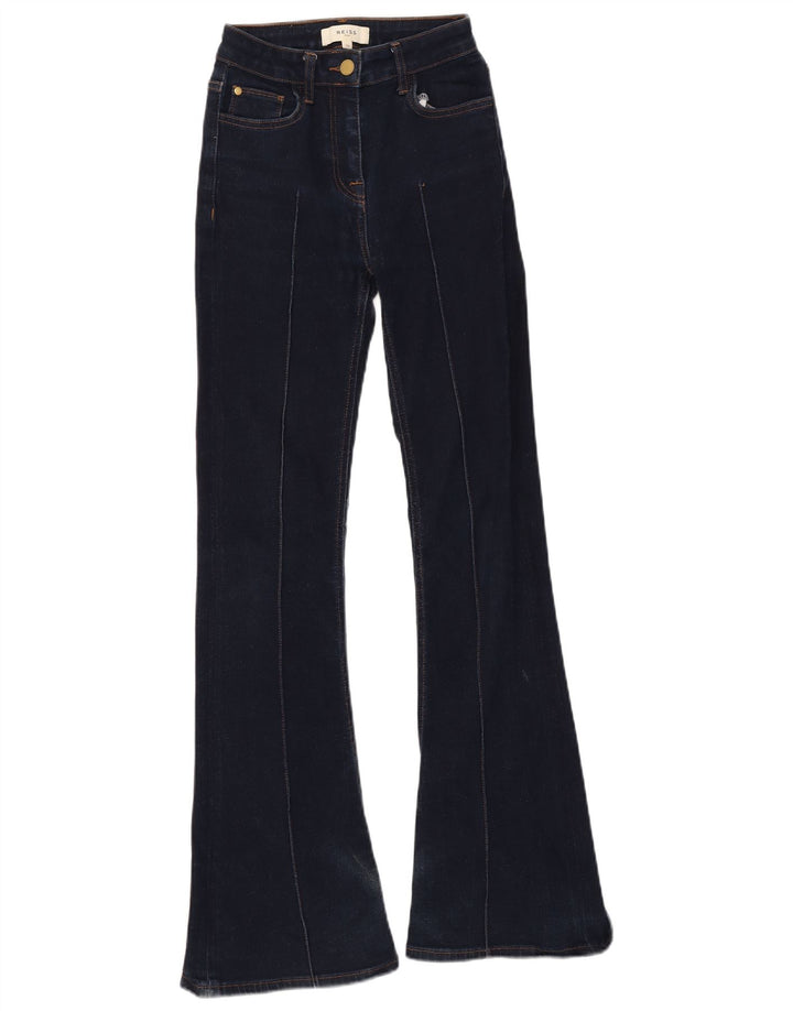Reiss Femme Jean Évasé W25 L31 Bleu Marine Coton