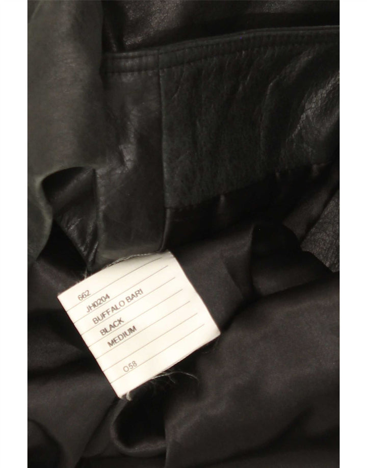Buffalo Manteau en cuir pour homme UK 38 Medium Noir