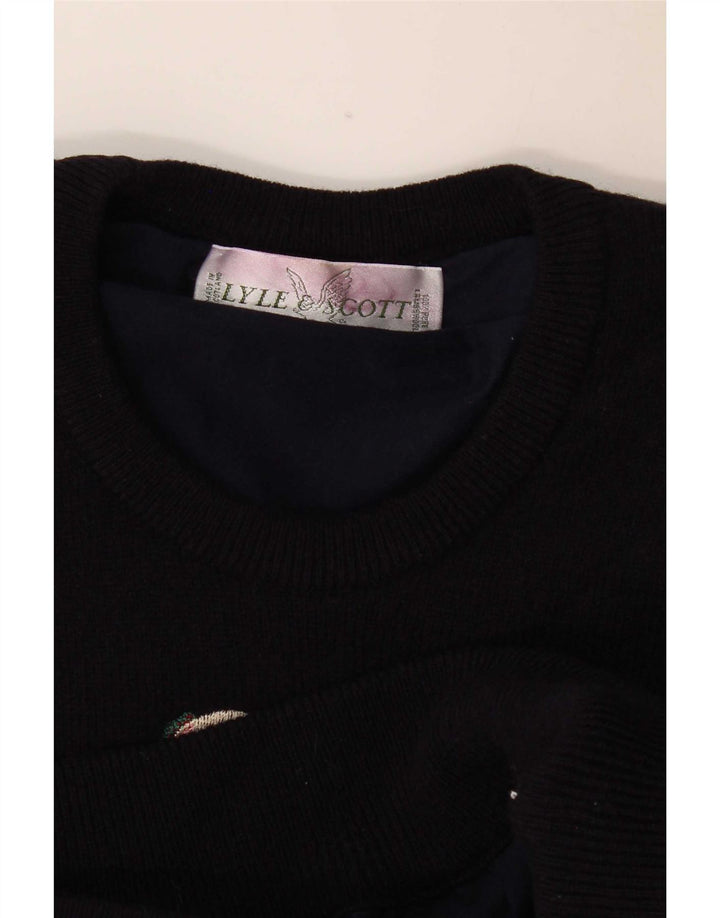 Lyle & Scott Pull Graphique Ras du Cou Homme Bleu Marine Moyen