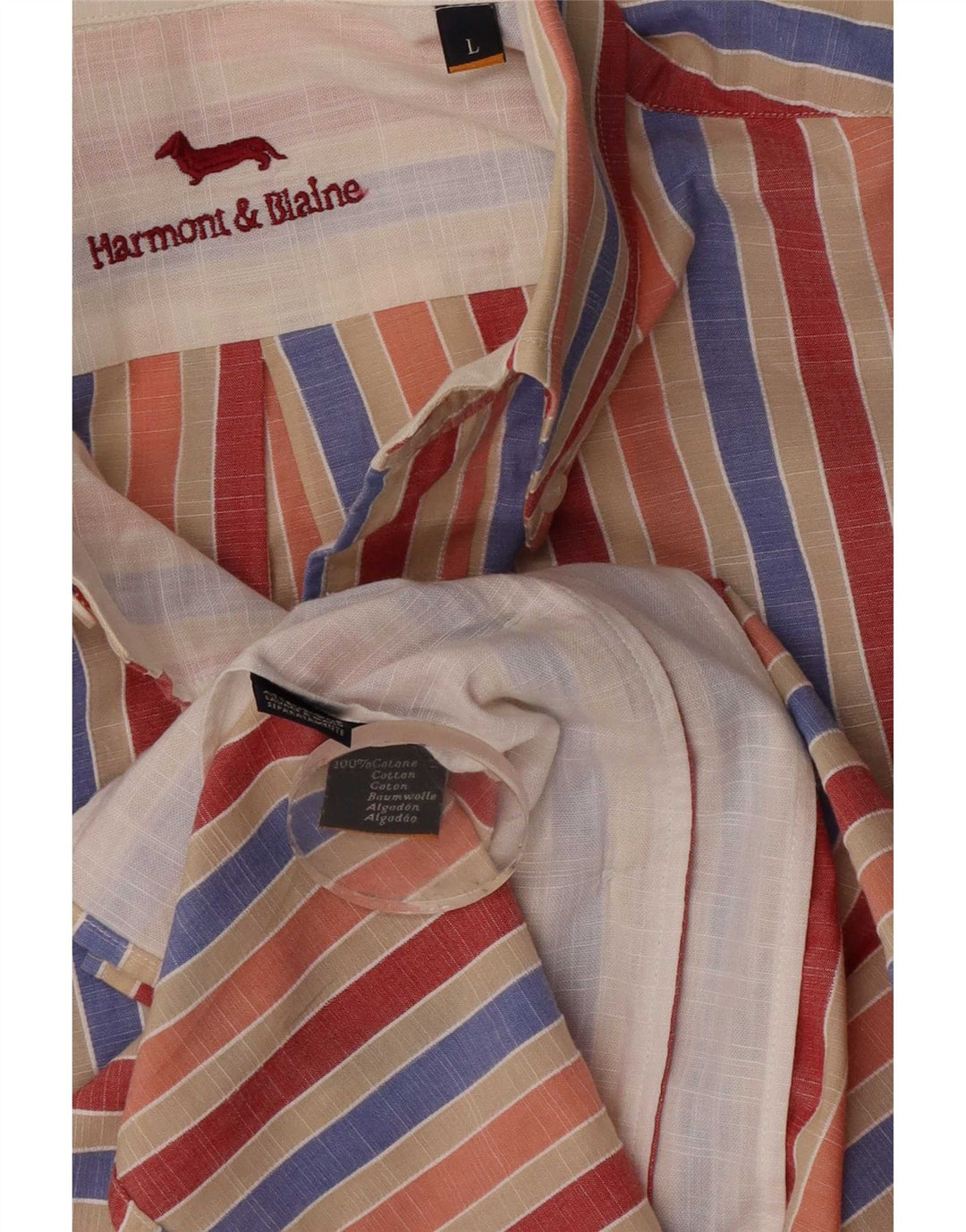 Harmont & Blaine Chemise Homme Large Coton Rayé Multicolore
