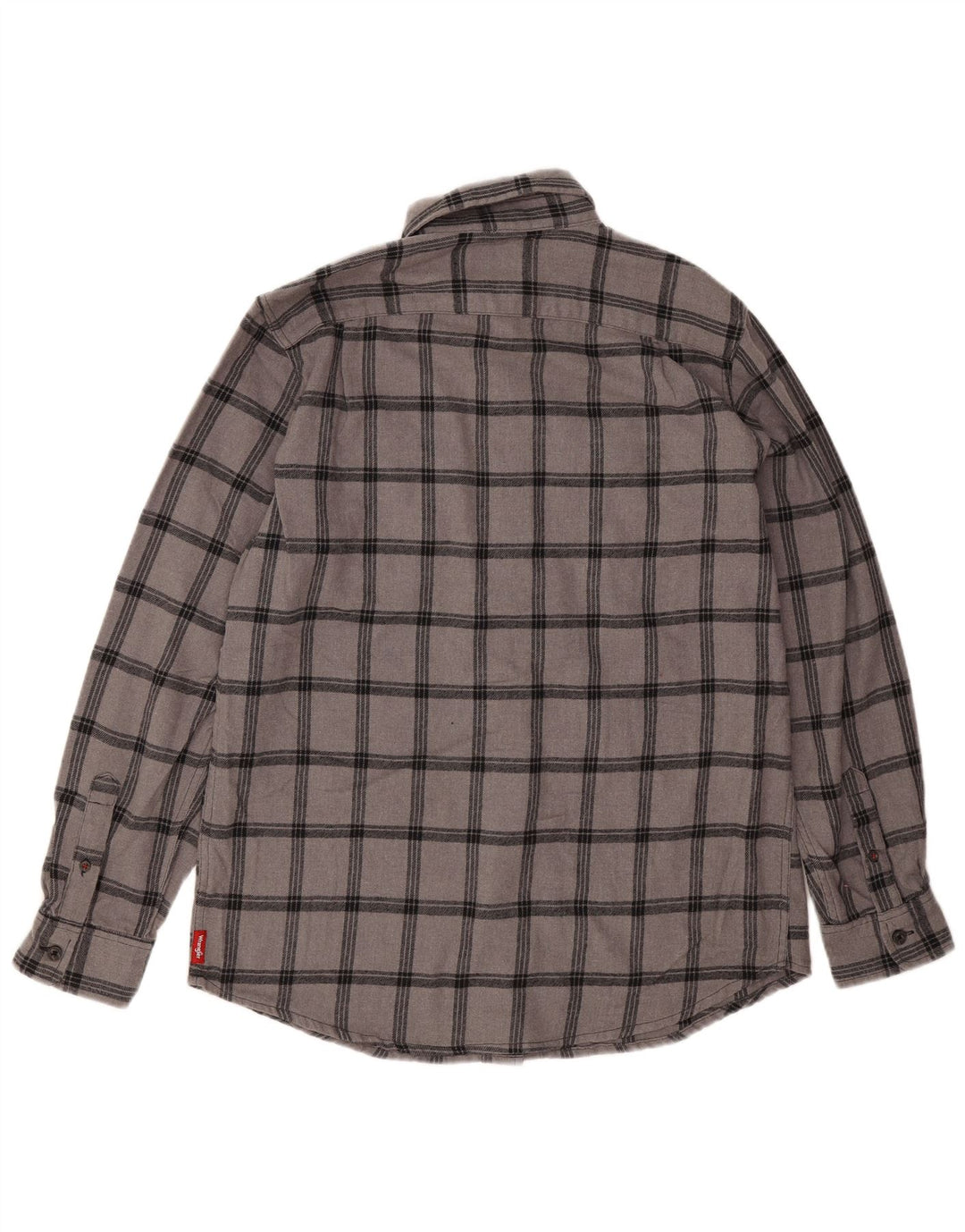 Wrangler Chemise Flanelle Homme Gris Moyen Carreaux Coton