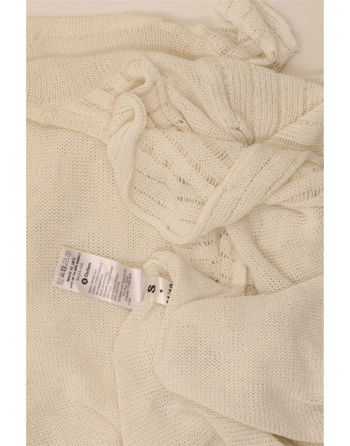 Marks & Spencer Haut cardigan ouvert à volants sur le devant pour femme UK 16 Large Blanc