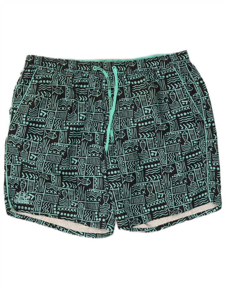 Sundek Short de Bain Homme XL Noir Géométrique Polyester