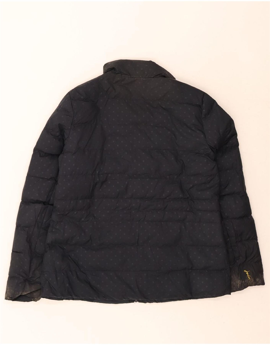 JOULES Womens Reversible Padded Jacket UK 14 Large  Navy Blue Polyester Vintage Joules and Second-Hand Joules from Messina Hembry 
