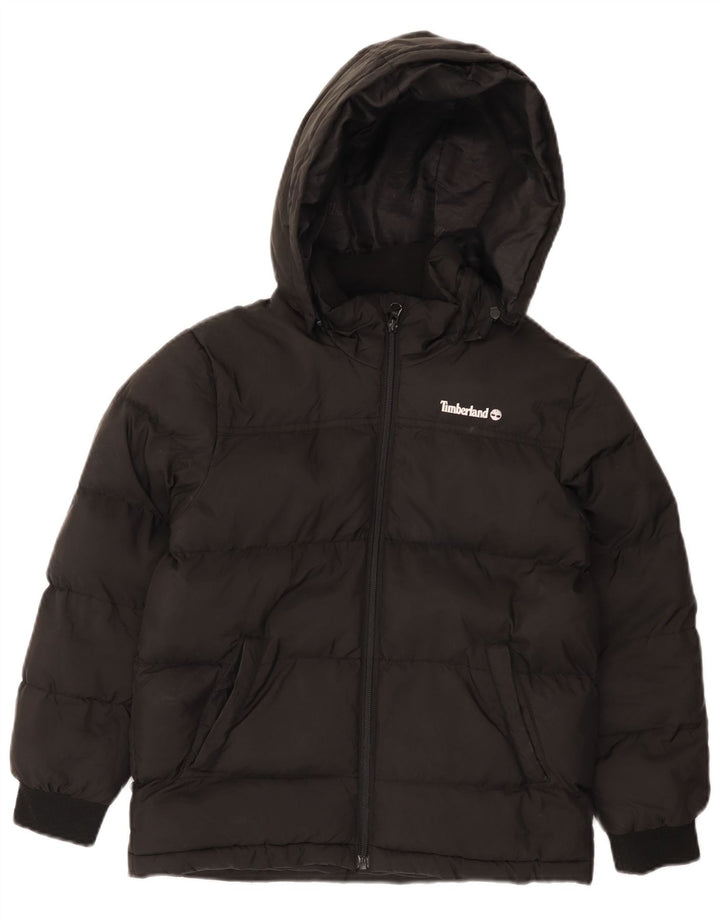 TIMBERLAND Veste matelassée à capuche garçon 9-10 ans Noir Polyester