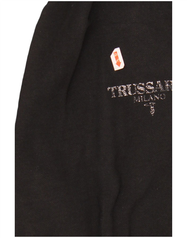 TRUSSARDI Pantalon De Survêtement Joggers Small Noir Coton Homme