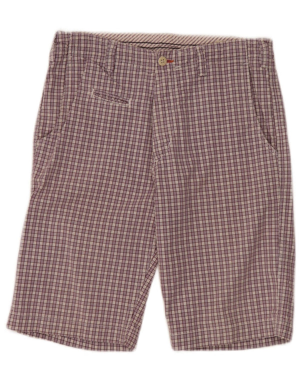 Mason's Short décontracté pour homme IT 44 XS W30 Violet à carreaux en coton
