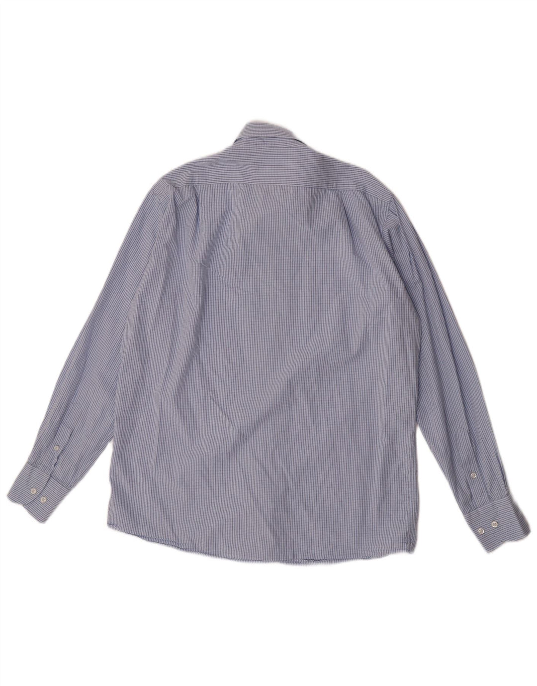 Trussardi Chemise Homme Taille 41 42 Grand Carreau Bleu