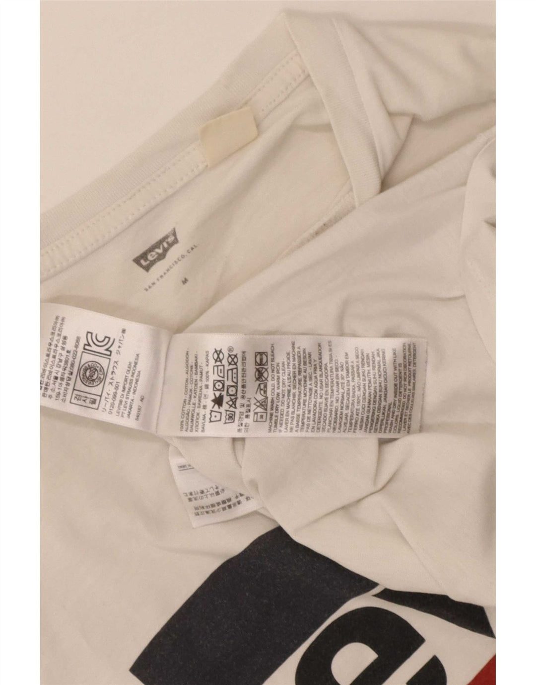 Levi's Tee-Shirt Graphique Homme Blanc Moyen Coton