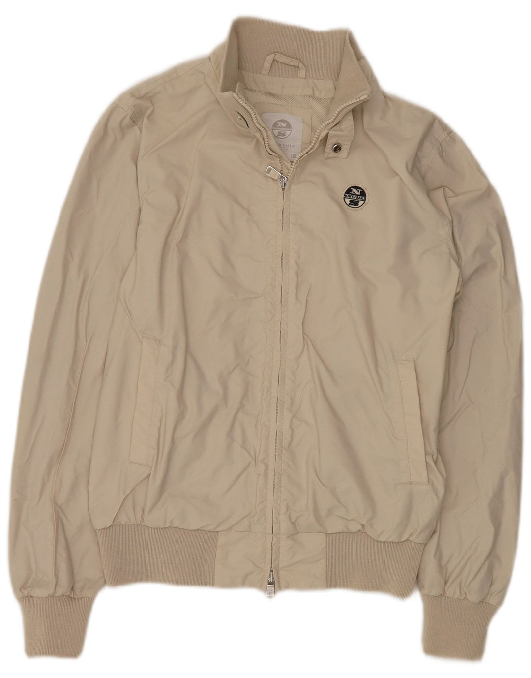 NORTH SAILS Veste Bomber Femme UK 10 Petit Beige Polyamide