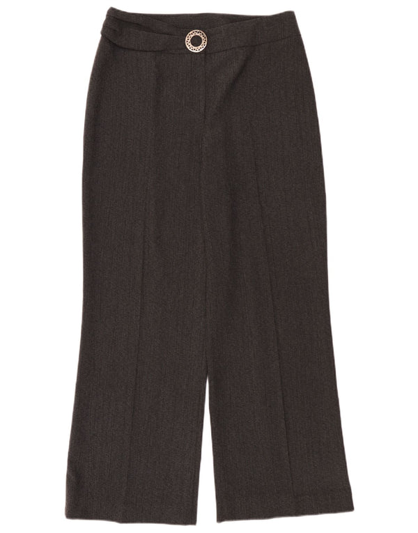 Via Veneto Pantalon décontracté taille haute pour femme UK 12 Medium W30 L30 Gris