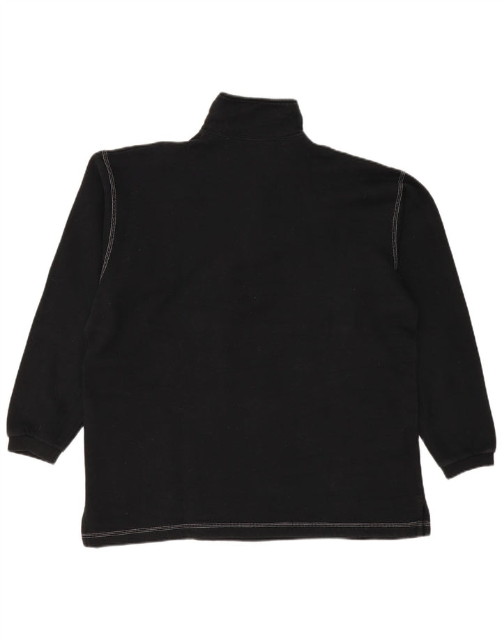 CHAMPION Sweat-shirt à col zippé pour hommes, grand coton noir