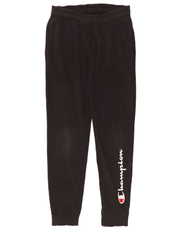 Champion Pantalon de Survêtement Graphique Garçon 13-14 ans Noir Coton