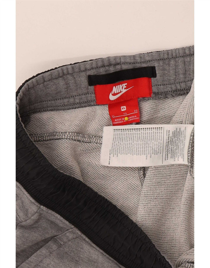 Nike Pantalon de survêtement XL en coton color block gris pour homme