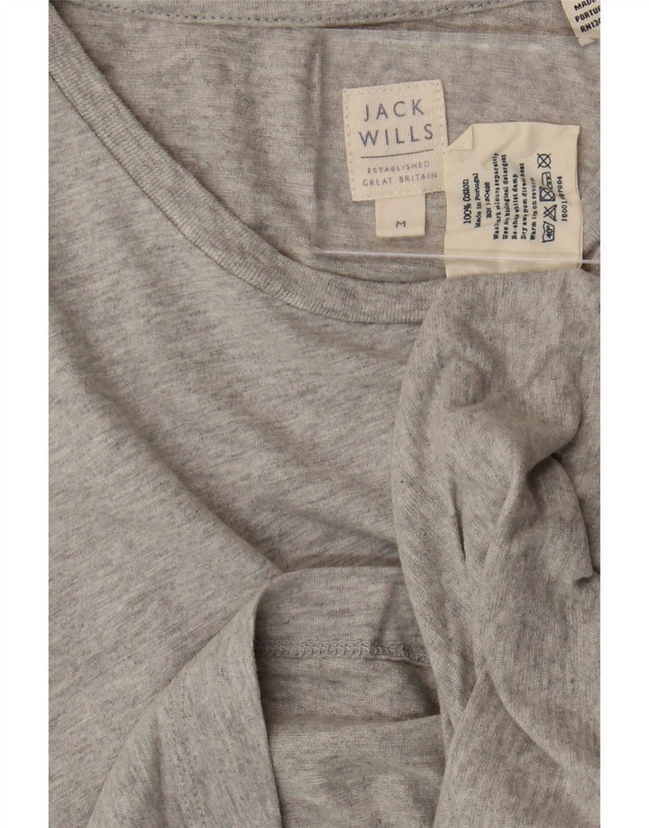 JACK WILLS Haut à Manches Longues Homme Gris Moyen Coton