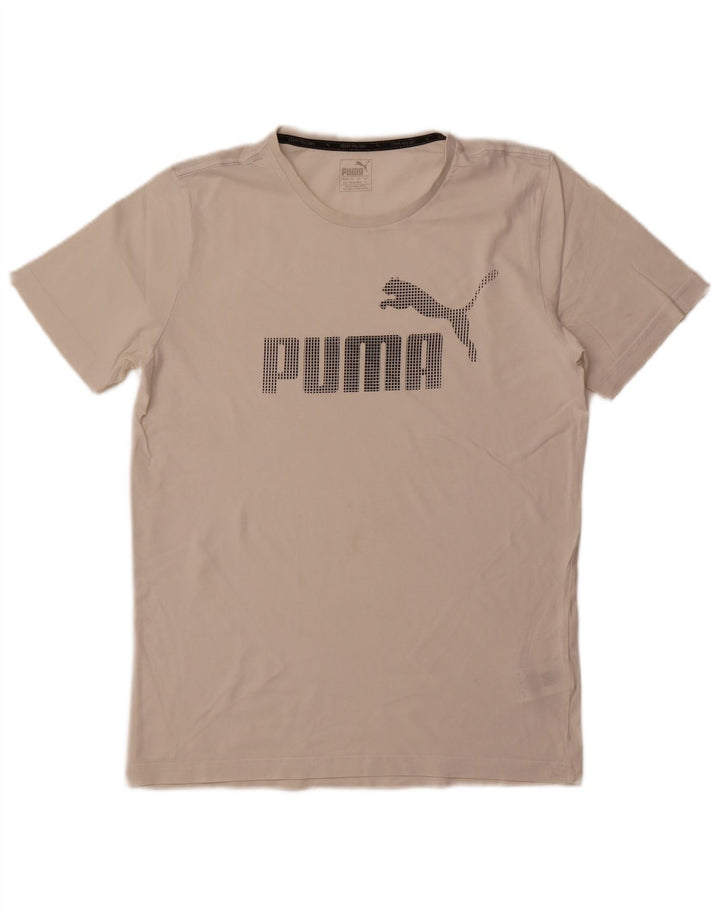 Puma T-Shirt Graphique Homme Blanc Moyen Coton