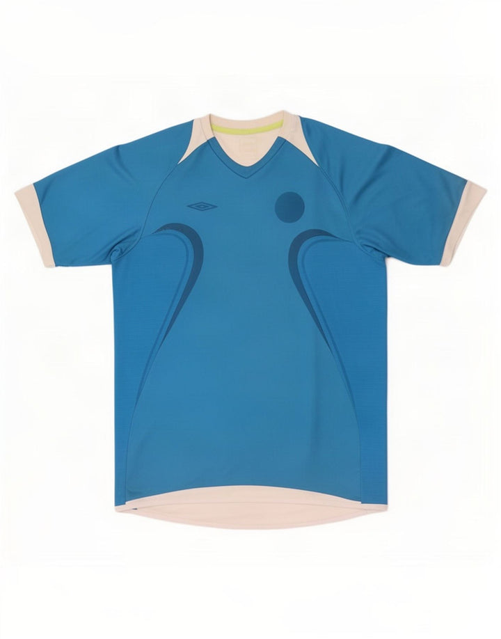 Umbro T-Shirt Homme Bleu Moyen Colorblock Polyester