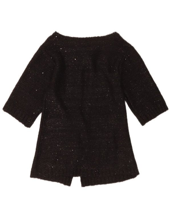 Byblos Cardigan à manches 3/4 pour femme UK 4 XS Noir moucheté